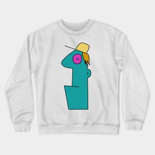 Cartoon abstract face Crewneck Sweatshirt